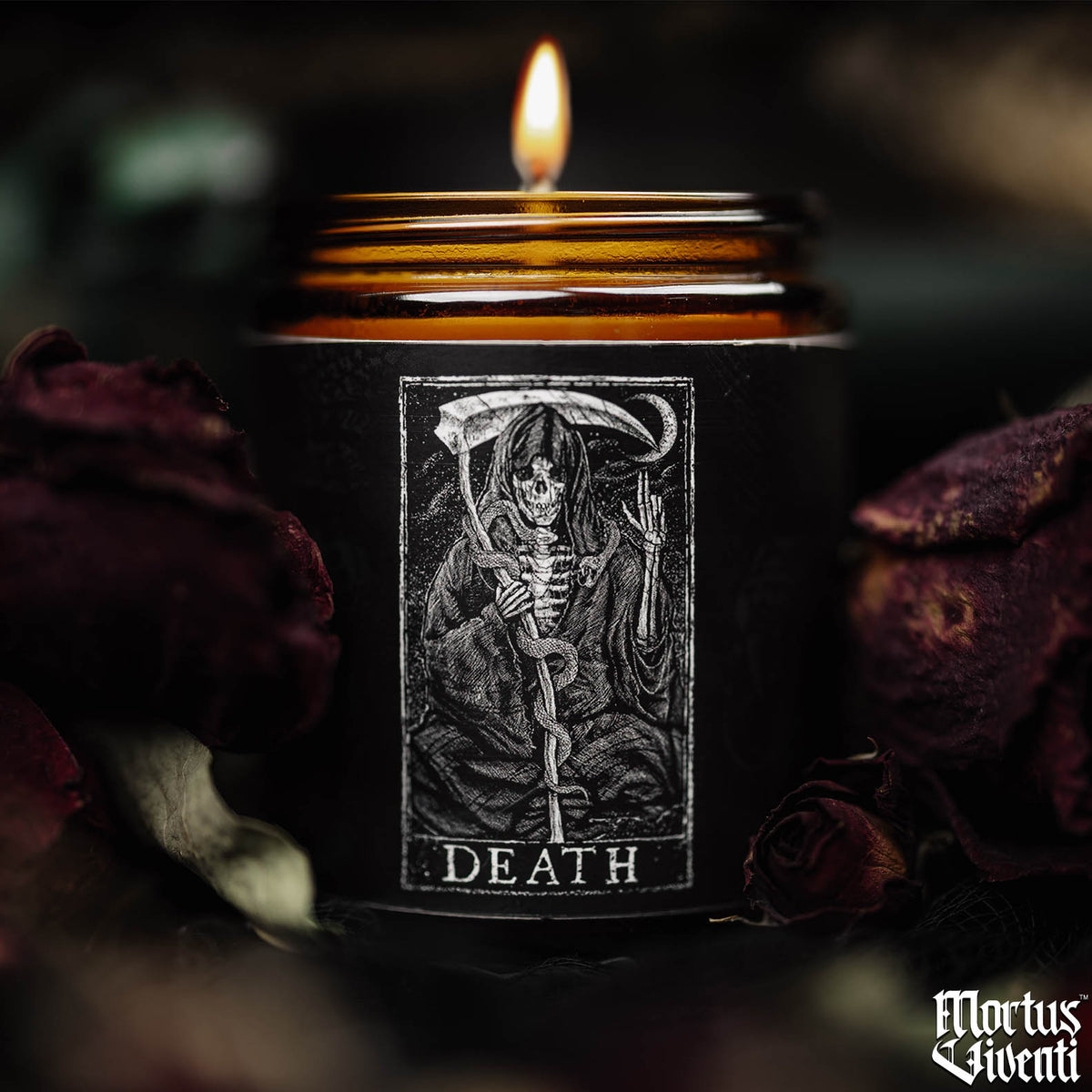 Death Tarot Card Soy Candle – Mortus Viventi