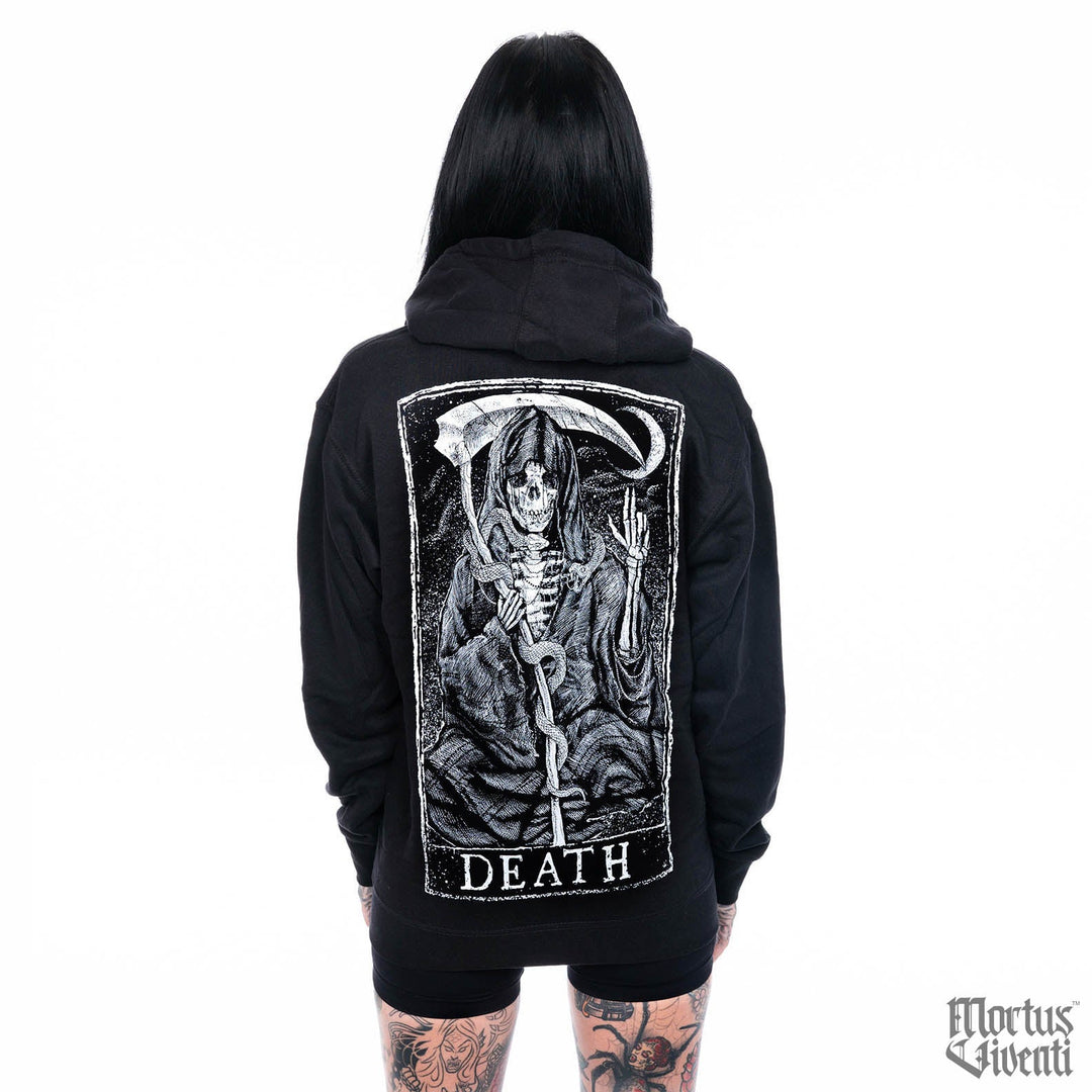 Death Tarot Card Pullover Hoodie